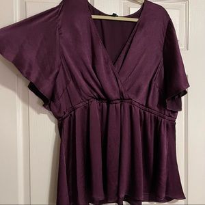 Torrid Purple Peplum Blouse (5X)